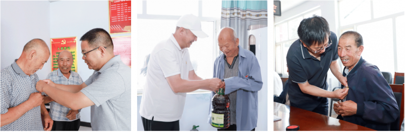 學院領導看望慰問幫扶村老黨員、生活困難黨員和駐村工作隊員