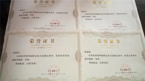 喜報：我院經濟管理系教師在京津冀職業院校財會綜合技能大賽中榮獲多項指導教師一等獎