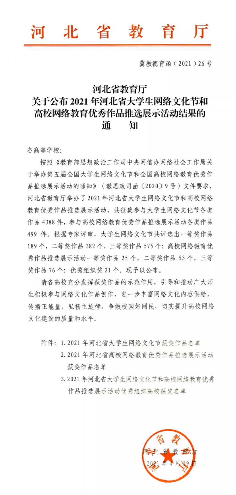 喜報 | 我院學生原創微視頻榮獲2021年河北省大學生網絡文化節一等獎