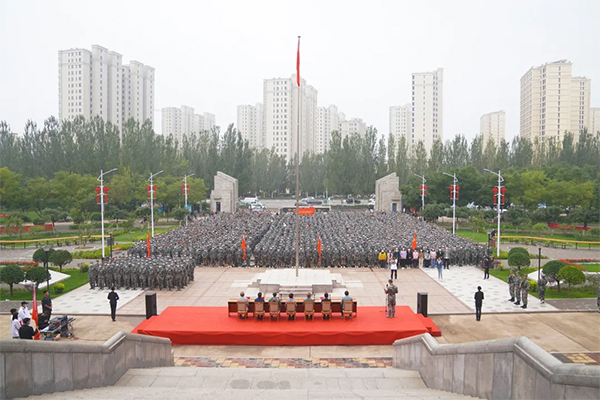 我院舉行2021級新生軍訓動員大會