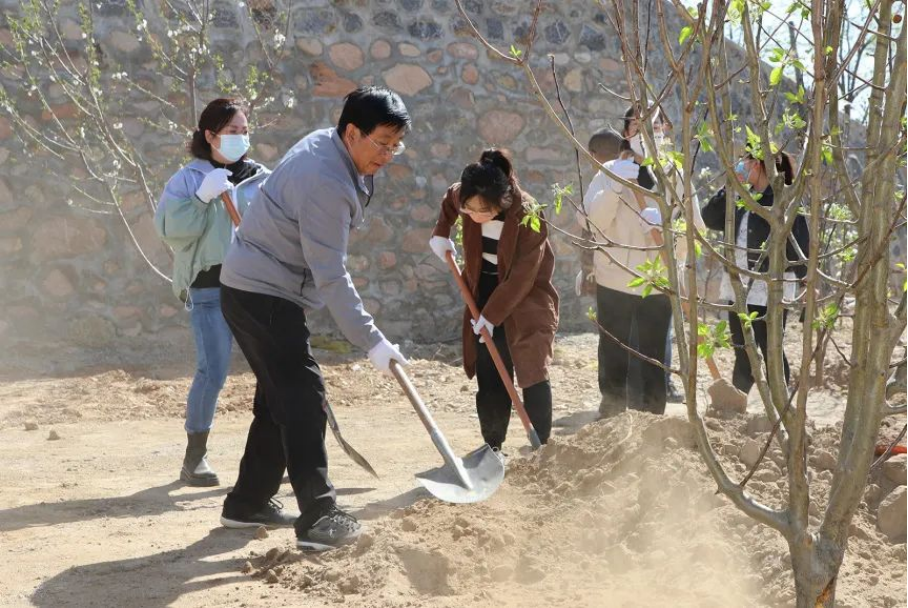 學院教職工赴懷來縣開展義務植樹活動