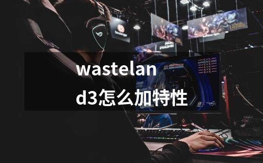 wasteland3怎么加特性-第1张-游戏相关-话依网