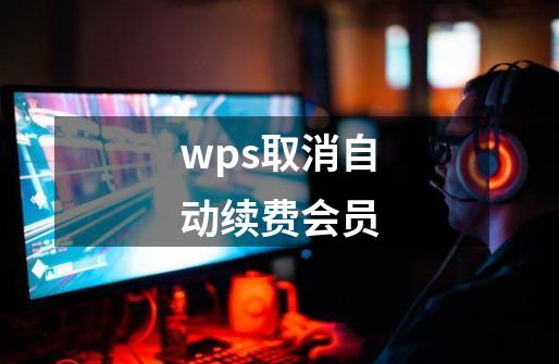 wps取消自动续费会员-第1张-游戏相关-话依网