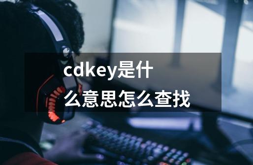 cdkey是什么意思怎么查找-第1张-游戏相关-话依网