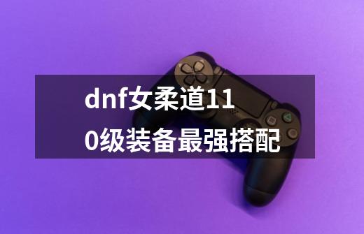 dnf女柔道110级装备最强搭配-第1张-游戏相关-话依网