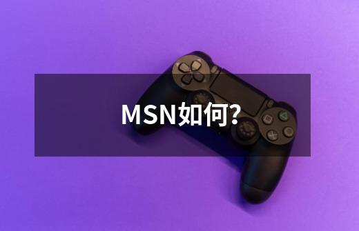 MSN如何？-第1张-游戏相关-话依网