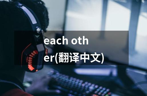 each other(翻译中文)-第1张-游戏相关-话依网