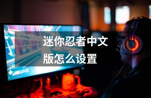 迷你忍者中文版怎么设置-第1张-游戏相关-话依网
