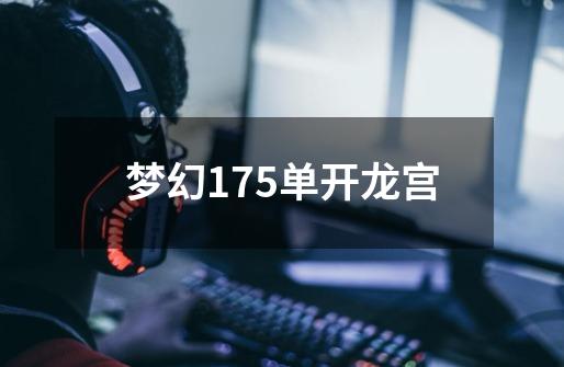 梦幻175单开龙宫-第1张-游戏相关-话依网