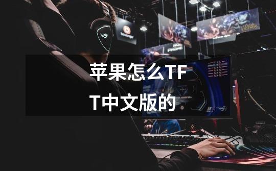 苹果怎么TFT中文版的-第1张-游戏相关-话依网