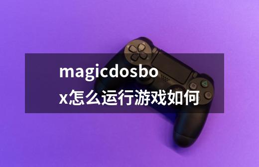 magicdosbox怎么运行游戏如何-第1张-游戏相关-话依网