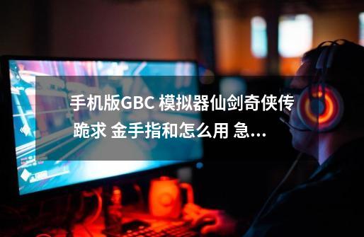 手机版GBC 模拟器仙剑奇侠传 跪求 金手指和怎么用 急急急-第1张-游戏相关-话依网