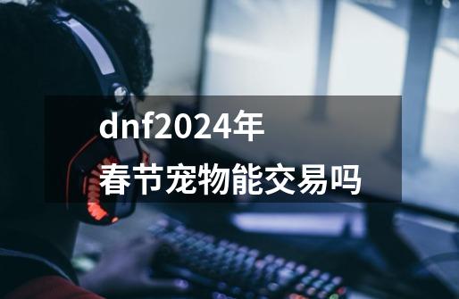 dnf2024年春节宠物能交易吗-第1张-游戏相关-话依网