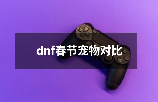 dnf春节宠物对比-第1张-游戏相关-话依网