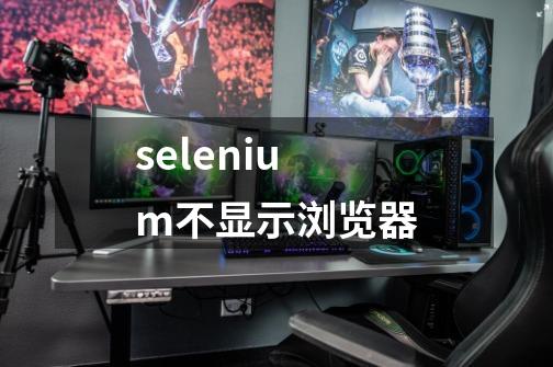 selenium不显示浏览器-第1张-游戏相关-话依网